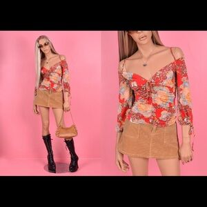 Y2K colorful long sleeve top.